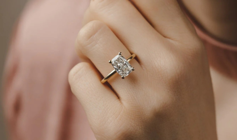 radiant engagement ring